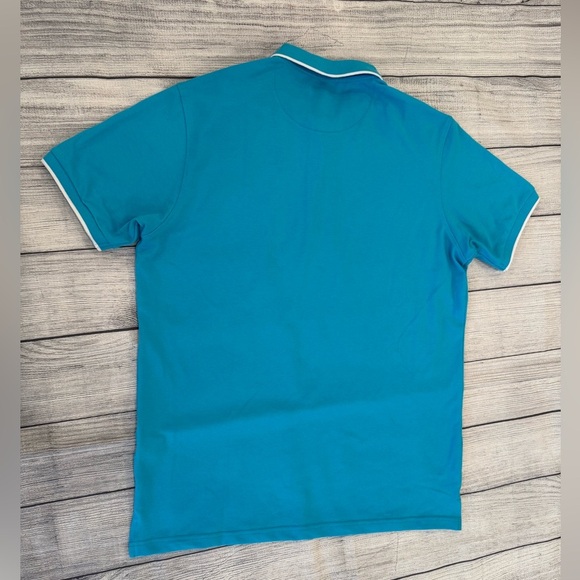 TAILORBYRD Collection Men Blue Polo Shirt with White Trim/size M - Picture 4 of 8